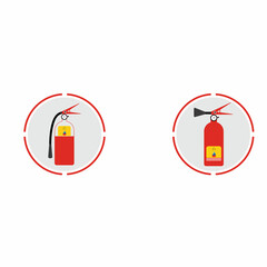 Fire extinguisher icon, protection equipment,emergency sign,safety symbol