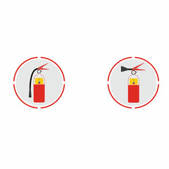 Fire extinguisher icon, protection equipment,emergency sign,safety symbol