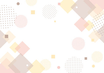 幾何学図形のフレーム　茶色