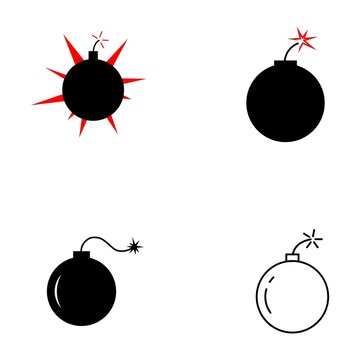 simple bomb icon vector design
