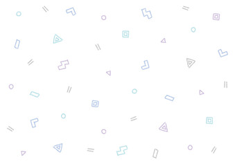 手描きの幾何学模様の背景（デコボコの線）