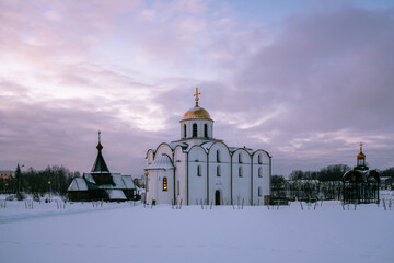 View of the Church of the Annunciation of the Most Holy Theotokos and the Church of the Holy Prince...