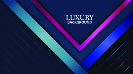 Obraz premium Modern luxury background with line element and shape on dark blue background