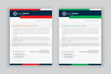 Obraz premium business corporate letterhead design template