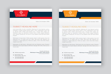 business corporate letterhead design template