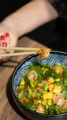 shrimps poke bowl lifestyle image 