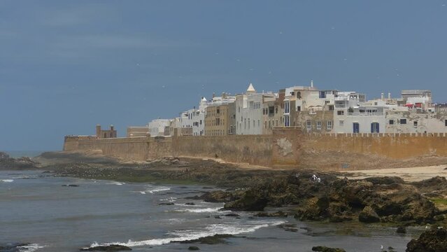 General view of Essaouira in Morocco, city walls