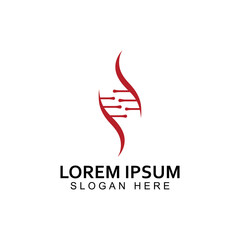 DNA vector logo. Modern medical logo, with vector illustration template design