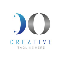 Fototapeta premium DO Logo Design vector Template. Creative Abstract DO Logo Design Vector Illustration.