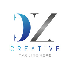 Fototapeta premium DZ Logo Design vector Template. Creative Abstract DZ Logo Design Vector Illustration.