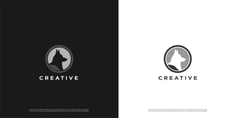 Wolf logo icon design