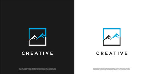 Letter FF Mountain logo