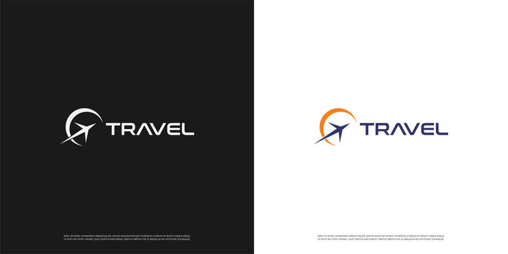 Travel agent logo design. Vector illustration