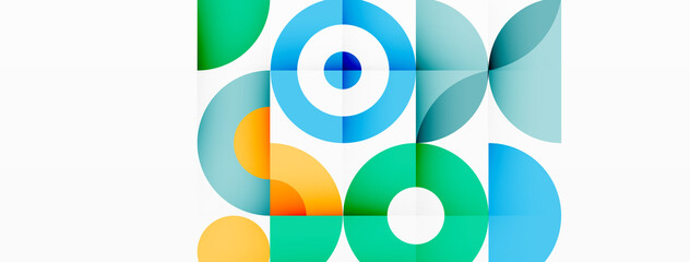 Colorful circle abstract background. Template for wallpaper, banner, presentation, background