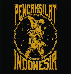 Pencak Silat modern Logo Vector for T shirt