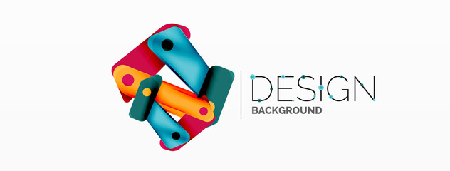 Creative geometric wallpaper. Minimal abstract background. Color bright overlapping lines composition vector illustration for wallpaper banner background or landing page