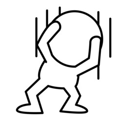 It is an illustration of a two-headed white person holding his head and being shocked.