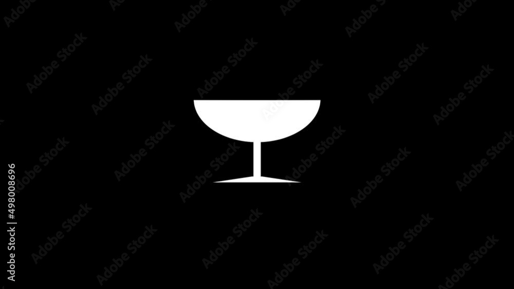 Poster white picture of plate on a black background. utensils for sweets at the table. distortion liquid st