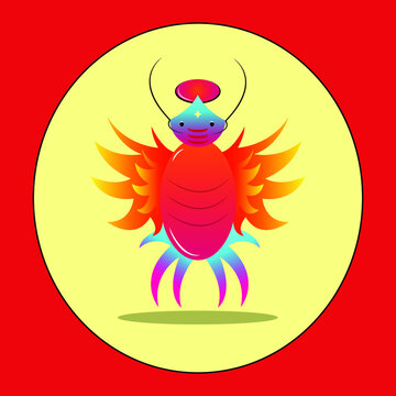 alien animal cartoon design .