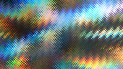 Abstract textural gradient iridescent holographic background.