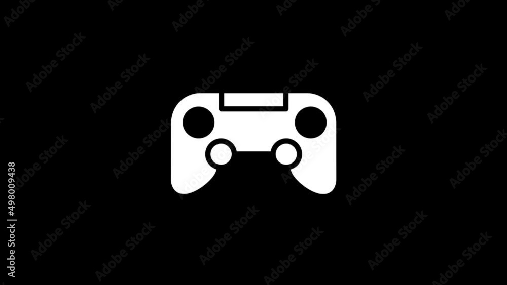 Poster white picture of game joystick on a black background. technique for playing games. distortion liquid