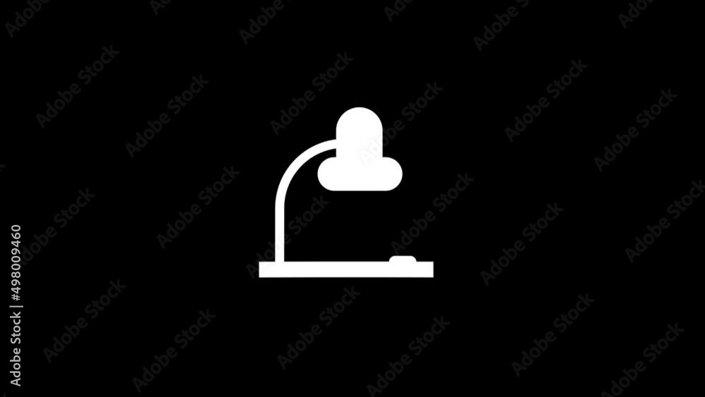 Poster white picture of lamp on a black background. indoor lighting. distortion liquid style transition ico