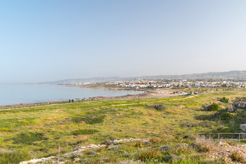 Fototapeta na wymiar Landmark view with Pafos city in Cyprus.