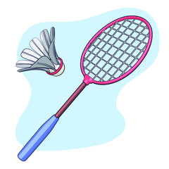 badminton cartoon vector