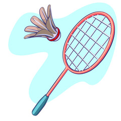 badminton cartoon vector