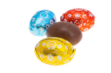 Chocolate Easter Eggs Isolated