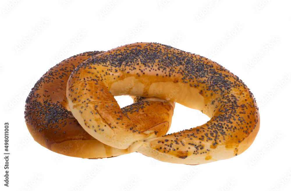 Wall mural bagel isolated