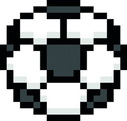 Soccer Ball or Football pixel art vector illustration.