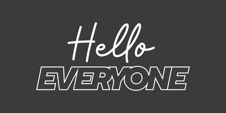  Hello Everyone New Typography Design