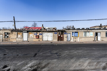 Obraz premium The scene of the old town to be demolished in Tiebei, Changchun City, China
