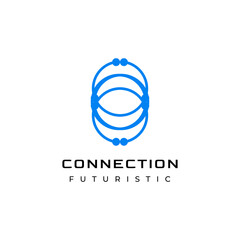 tech abstract connect logo