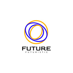 tech abstract line logo