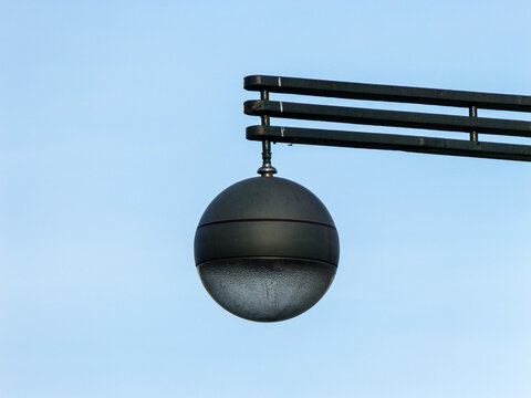 Street lamp on metal console
