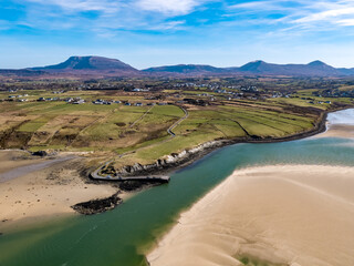 Aerial view of Ballyness Pier in County Donegal - Ireland © Lukassek