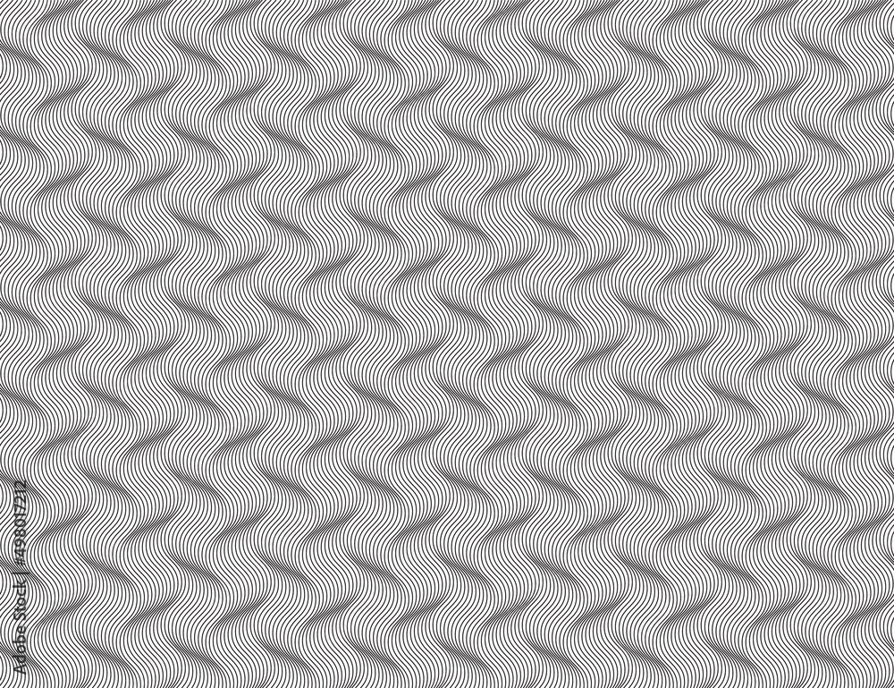 Poster abstratc background of swirle lines. black and white line pattern with optical illusion effect.