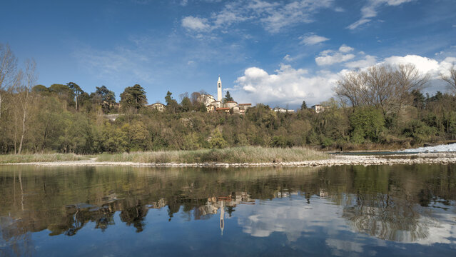 Capriate San Gervasio from Adda river