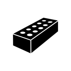 Brick icon. Traditional building brick for construction work. Vector Illustration