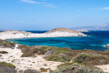 Bay of Playa Punta on Antiparos Island. Cyclades of Greece.