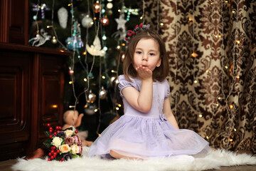 New Year's atmosphere at home for children