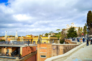 Naklejka premium イタリア市街 風景 素材 ローマ