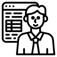 teacher line icon