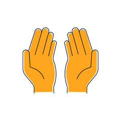 Ramadan Kareem sign and Eid al-Adha symbols. Happy fasting month, holy month, Eid al-Fitr. The Islamic Ramadan symbol is also a line symbol. Vector illustration. Design on a white background.