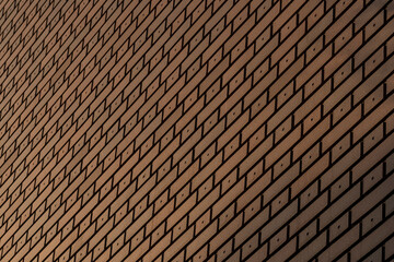 レンガブロックの壁面　