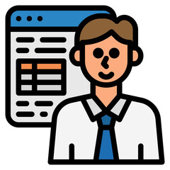 teacher line icon