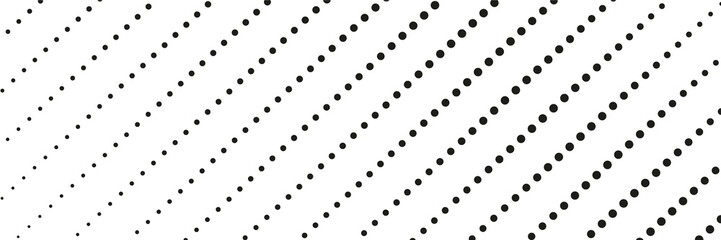 Slanted black dot pattern in horizontal format to create textures	