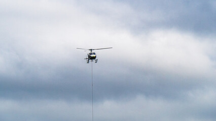 helicopter in flight